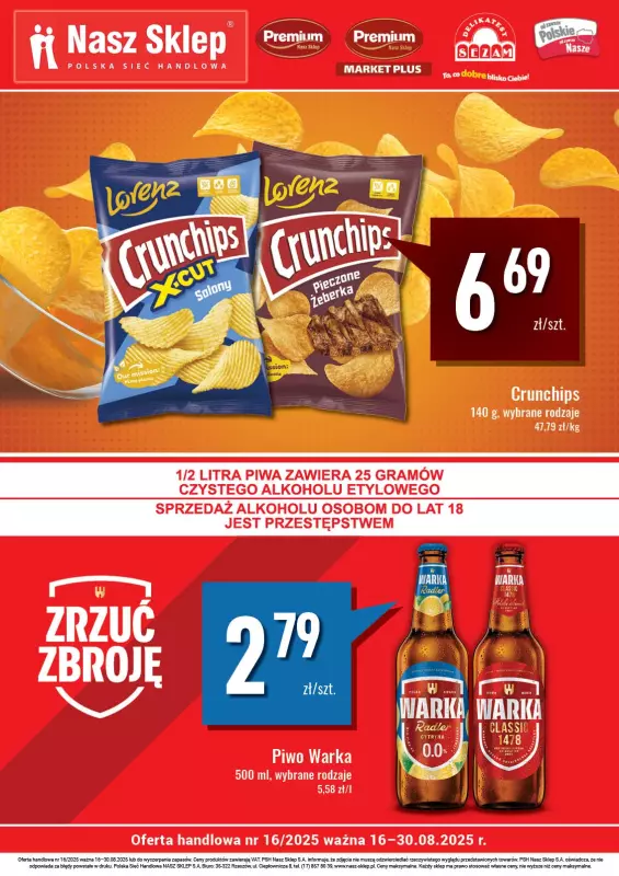 Premium - gazetka promocyjna Billboard Nasz Sklep od soboty 16.08 do soboty 30.08