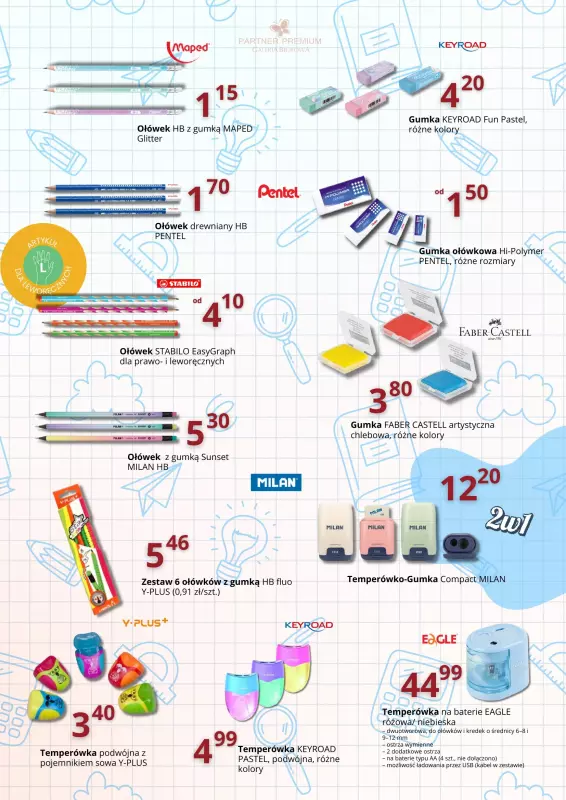 Partner Premium - gazetka promocyjna Back to School - Wyprawka Szkolna od piątku 01.08 do soboty 06.09 - strona 8