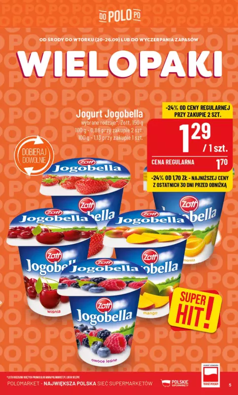POLOmarket - gazetka promocyjna Gazetka od środy 20.09 do wtorku 26.09 - strona 5