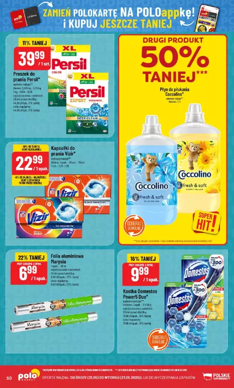 POLOmarket - gazetka promocyjna Gazetka od środy 21.05 do wtorku 27.05 - strona 50