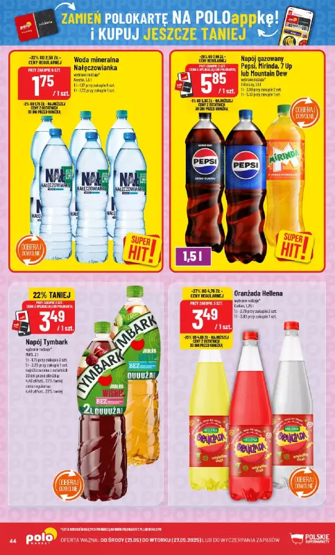 POLOmarket - gazetka promocyjna Gazetka od środy 21.05 do wtorku 27.05 - strona 44