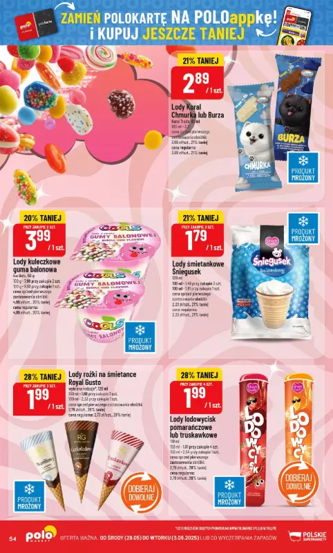 POLOmarket - gazetka promocyjna Gazetka od środy 28.05 do wtorku 03.06 - strona 54
