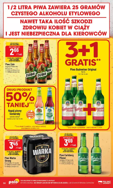 POLOmarket - gazetka promocyjna Gazetka od środy 28.05 do wtorku 03.06 - strona 58