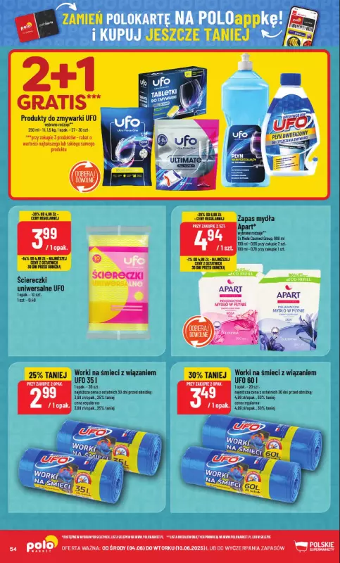 POLOmarket - gazetka promocyjna Gazetka od środy 04.06 do wtorku 10.06 - strona 54