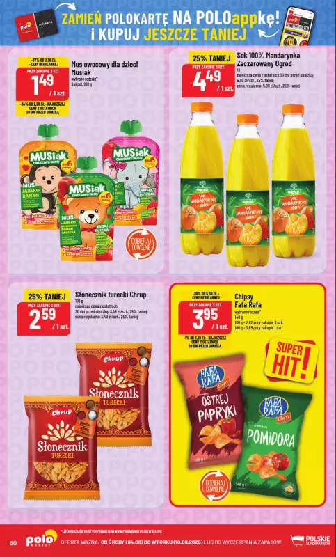 POLOmarket - gazetka promocyjna Gazetka od środy 04.06 do wtorku 10.06 - strona 50