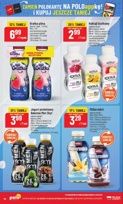 POLOmarket - gazetka promocyjna Gazetka od środy 11.06 do wtorku 17.06 - strona 38
