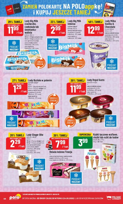 POLOmarket - gazetka promocyjna Gazetka od środy 18.06 do wtorku 24.06 - strona 44