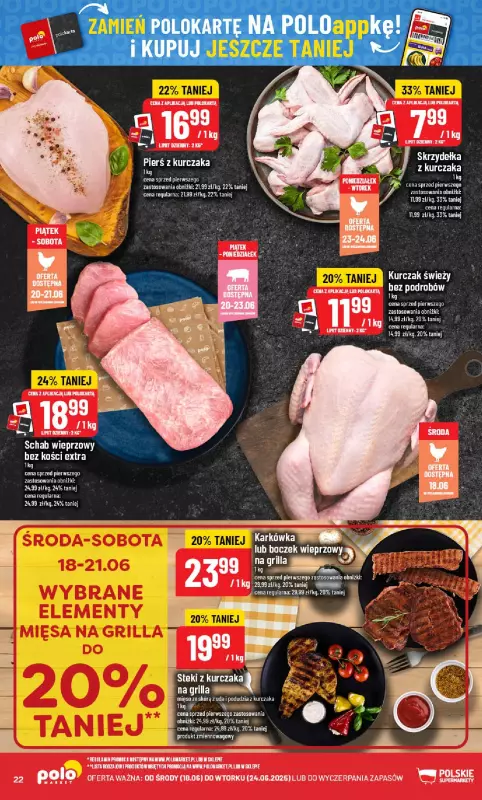 POLOmarket - gazetka promocyjna Gazetka od środy 18.06 do wtorku 24.06 - strona 22