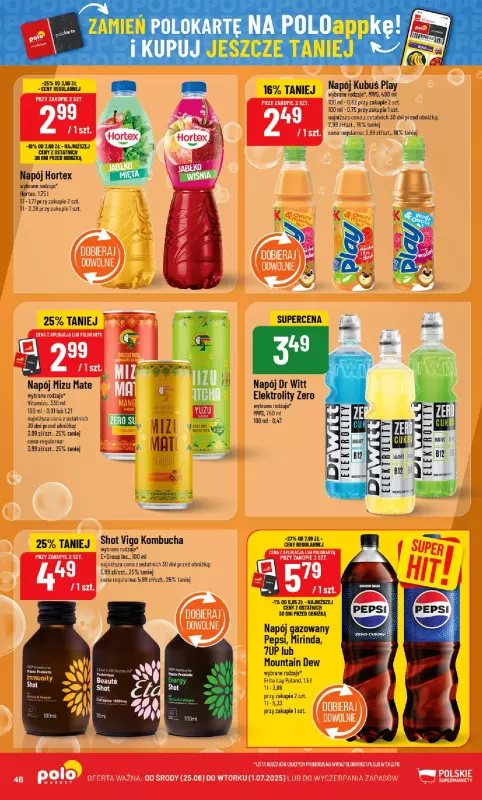 POLOmarket - gazetka promocyjna Gazetka od środy 25.06 do wtorku 01.07 - strona 48