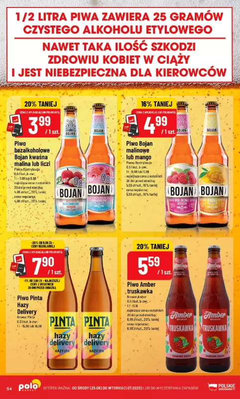 POLOmarket - gazetka promocyjna Gazetka od środy 25.06 do wtorku 01.07 - strona 54