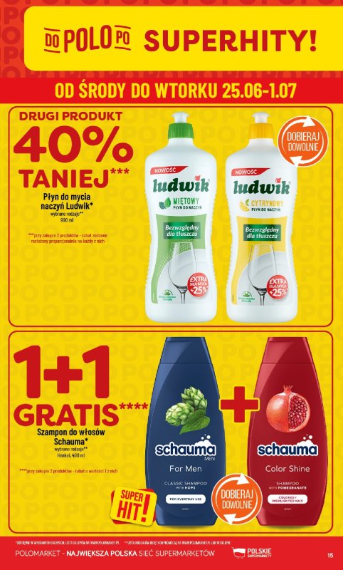 POLOmarket - gazetka promocyjna Gazetka od środy 25.06 do wtorku 01.07 - strona 15