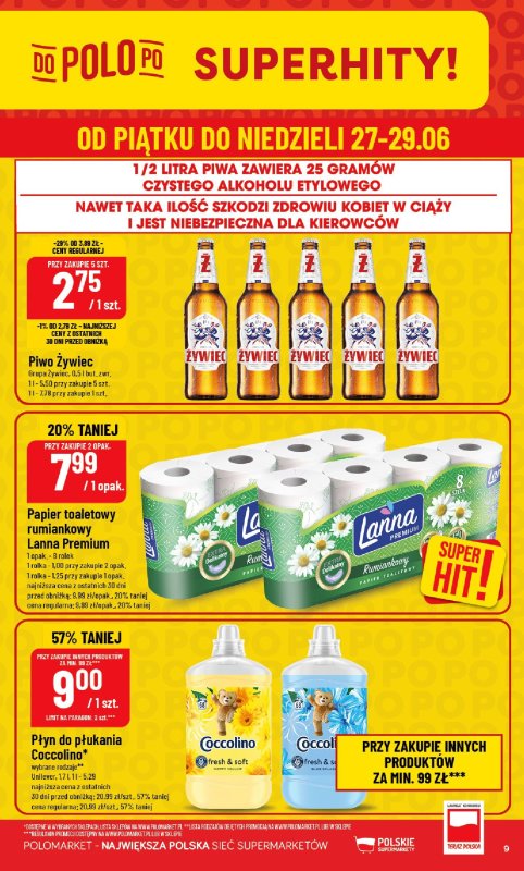 POLOmarket - gazetka promocyjna Gazetka od środy 25.06 do wtorku 01.07 - strona 9