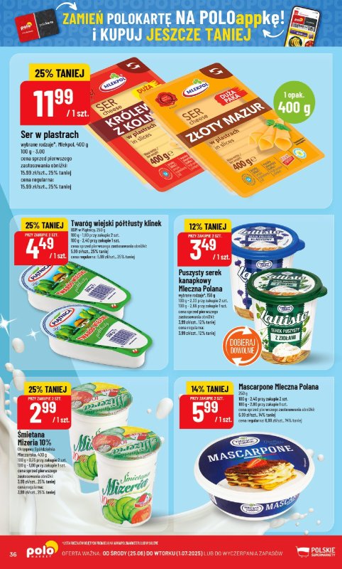 POLOmarket - gazetka promocyjna Gazetka od środy 25.06 do wtorku 01.07 - strona 36