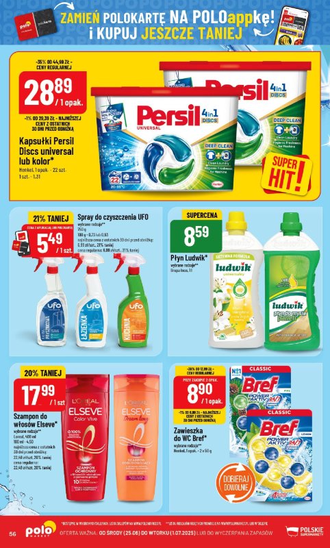 POLOmarket - gazetka promocyjna Gazetka od środy 25.06 do wtorku 01.07 - strona 56