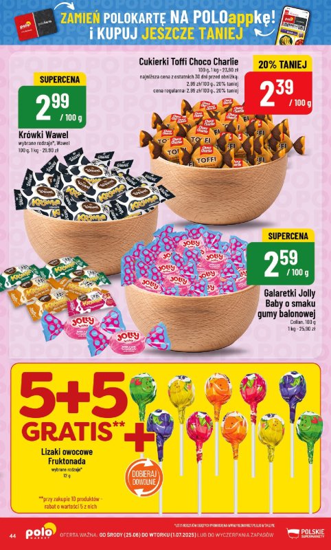 POLOmarket - gazetka promocyjna Gazetka od środy 25.06 do wtorku 01.07 - strona 44