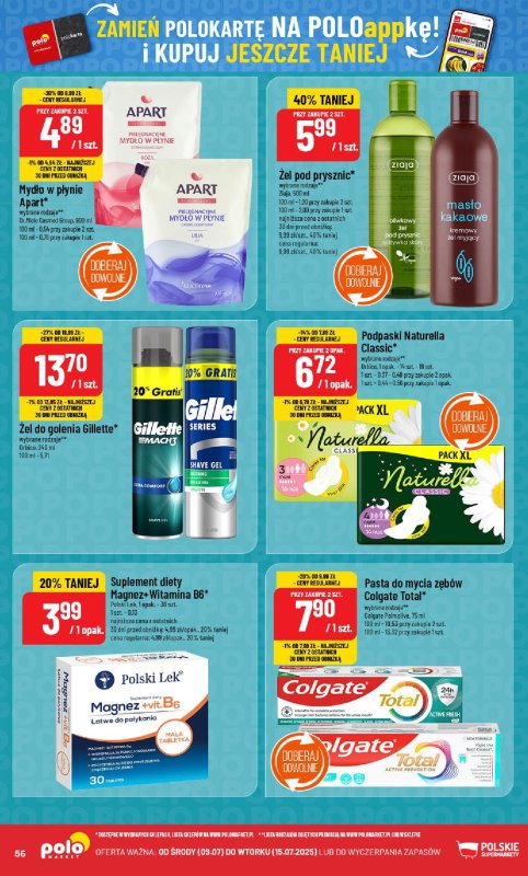 POLOmarket - gazetka promocyjna Gazetka od środy 09.07 do wtorku 15.07 - strona 56