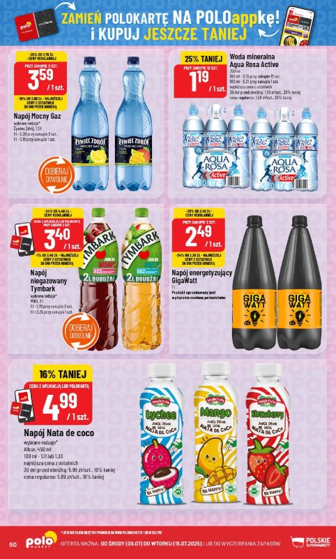 POLOmarket - gazetka promocyjna Gazetka od środy 09.07 do wtorku 15.07 - strona 50