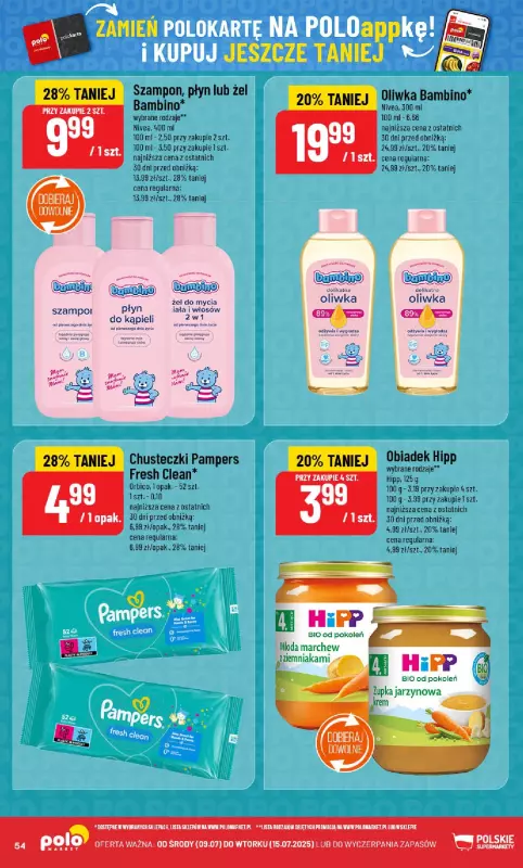 POLOmarket - gazetka promocyjna Gazetka od środy 09.07 do wtorku 15.07 - strona 54