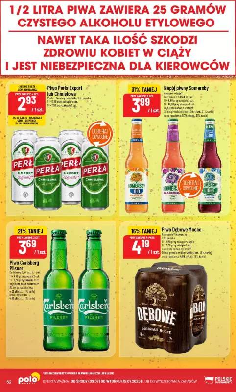 POLOmarket - gazetka promocyjna Gazetka od środy 09.07 do wtorku 15.07 - strona 52