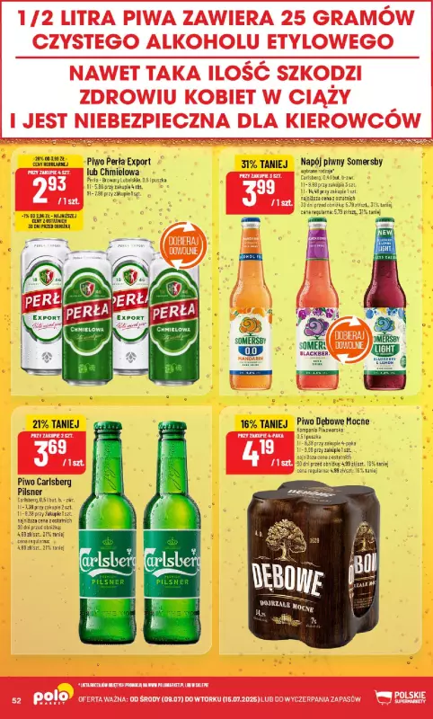 POLOmarket - gazetka promocyjna Gazetka od środy 09.07 do wtorku 15.07 - strona 52