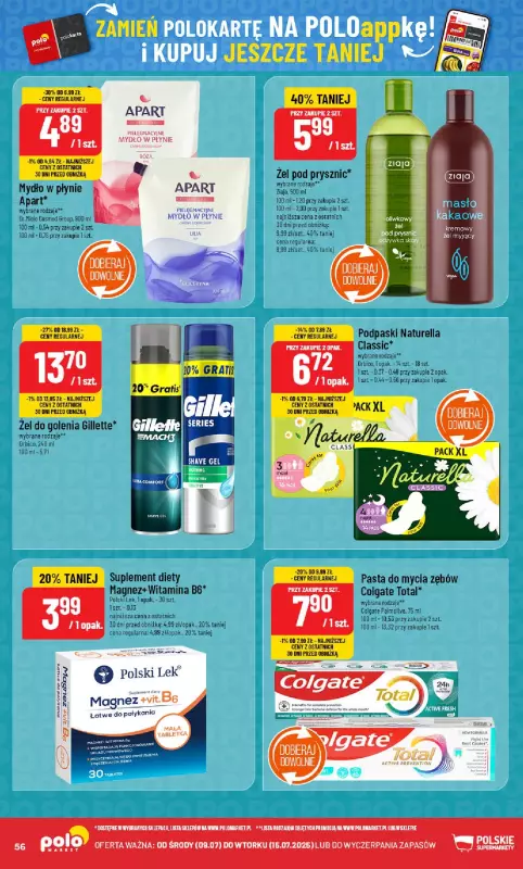 POLOmarket - gazetka promocyjna Gazetka od środy 09.07 do wtorku 15.07 - strona 56
