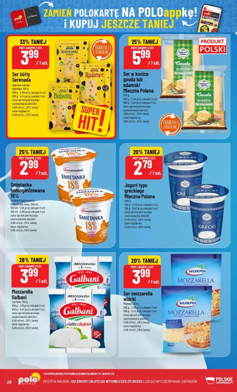 POLOmarket - gazetka promocyjna Gazetka od środy 16.07 do wtorku 22.07 - strona 28