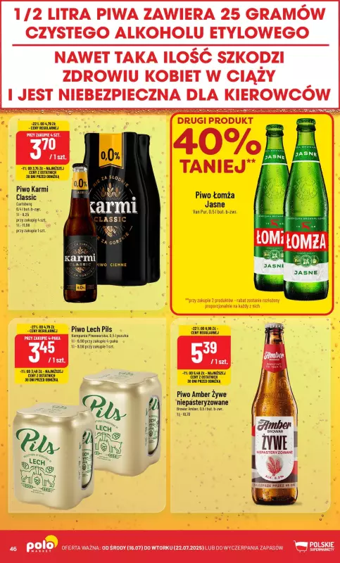 POLOmarket - gazetka promocyjna Gazetka od środy 16.07 do wtorku 22.07 - strona 46