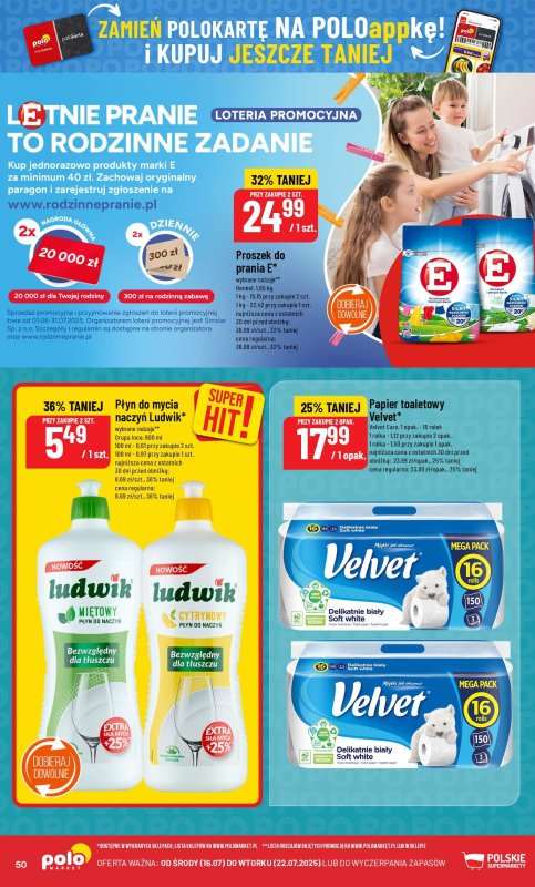 POLOmarket - gazetka promocyjna Gazetka od środy 16.07 do wtorku 22.07 - strona 50