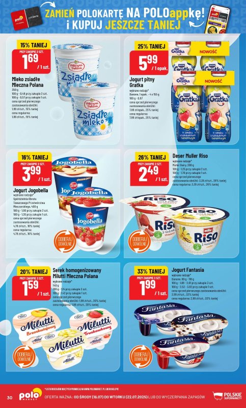 POLOmarket - gazetka promocyjna Gazetka od środy 16.07 do wtorku 22.07 - strona 30