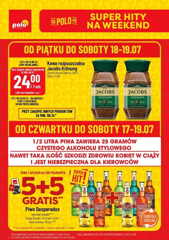 POLOmarket - gazetka promocyjna Super hity na weekend od czwartku 17.07 do soboty 19.07