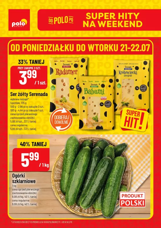 POLOmarket - gazetka promocyjna Super hity! od poniedziałku 21.07 do wtorku 22.07