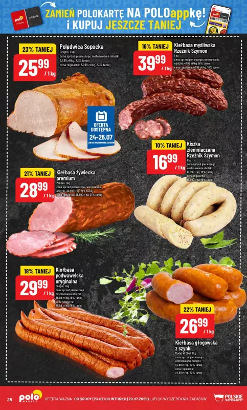 POLOmarket - gazetka promocyjna Gazetka od środy 23.07 do wtorku 29.07 - strona 28