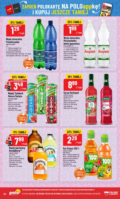 POLOmarket - gazetka promocyjna Gazetka od środy 23.07 do wtorku 29.07 - strona 50