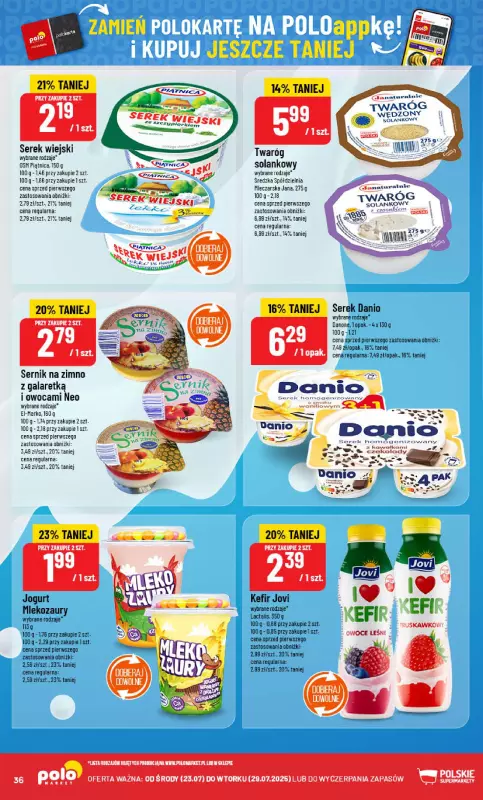 POLOmarket - gazetka promocyjna Gazetka od środy 23.07 do wtorku 29.07 - strona 36