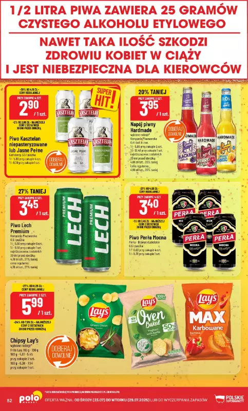 POLOmarket - gazetka promocyjna Gazetka od środy 23.07 do wtorku 29.07 - strona 52