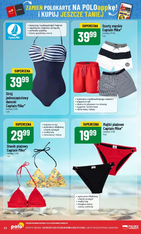 POLOmarket - gazetka promocyjna Gazetka od środy 23.07 do wtorku 29.07 - strona 62