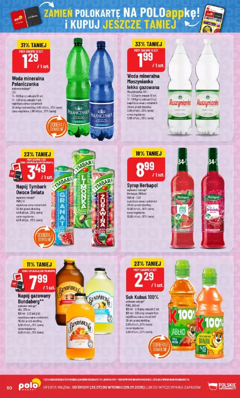POLOmarket - gazetka promocyjna Gazetka od środy 23.07 do wtorku 29.07 - strona 50