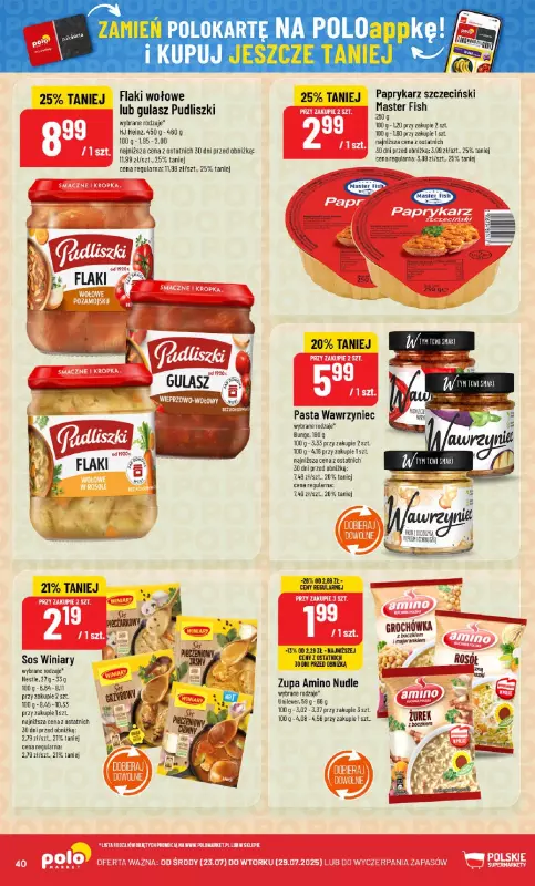 POLOmarket - gazetka promocyjna Gazetka od środy 23.07 do wtorku 29.07 - strona 40