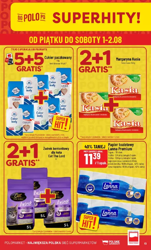 POLOmarket - gazetka promocyjna Gazetka od środy 30.07 do wtorku 05.08 - strona 13