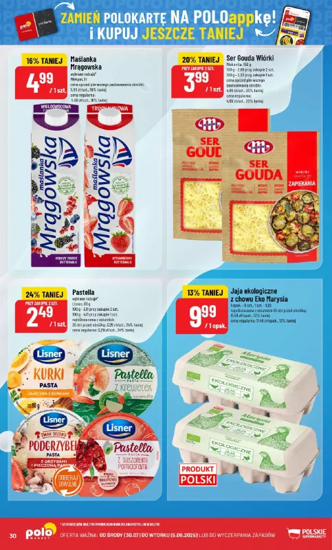 POLOmarket - gazetka promocyjna Gazetka od środy 30.07 do wtorku 05.08 - strona 30