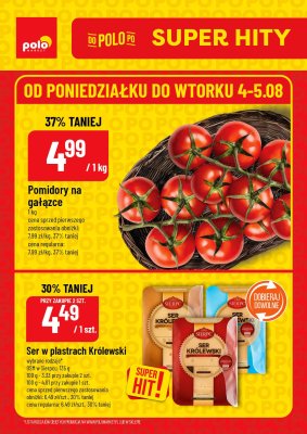 POLOmarket - gazetka promocyjna Super hity od poniedziałku 04.08 do wtorku 05.08