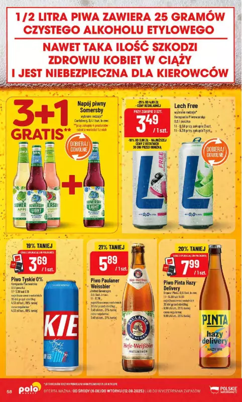 POLOmarket - gazetka promocyjna Gazetka od środy 06.08 do wtorku 12.08 - strona 58