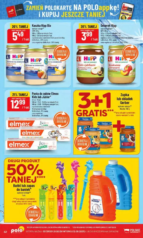 POLOmarket - gazetka promocyjna Gazetka od środy 06.08 do wtorku 12.08 - strona 62