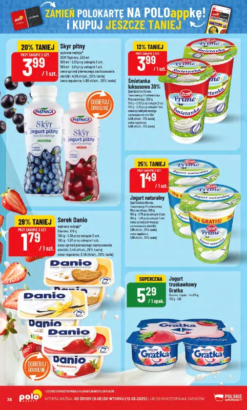POLOmarket - gazetka promocyjna Gazetka od środy 06.08 do wtorku 12.08 - strona 38