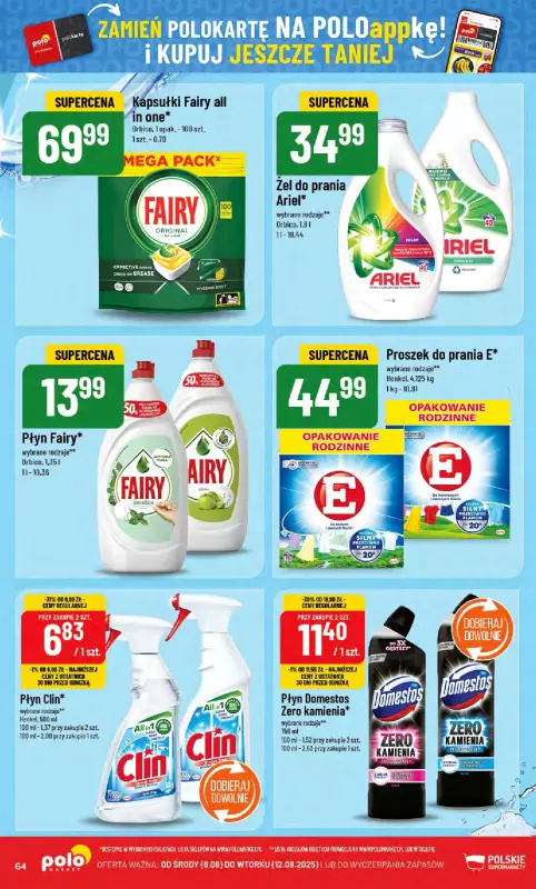 POLOmarket - gazetka promocyjna Gazetka od środy 06.08 do wtorku 12.08 - strona 64