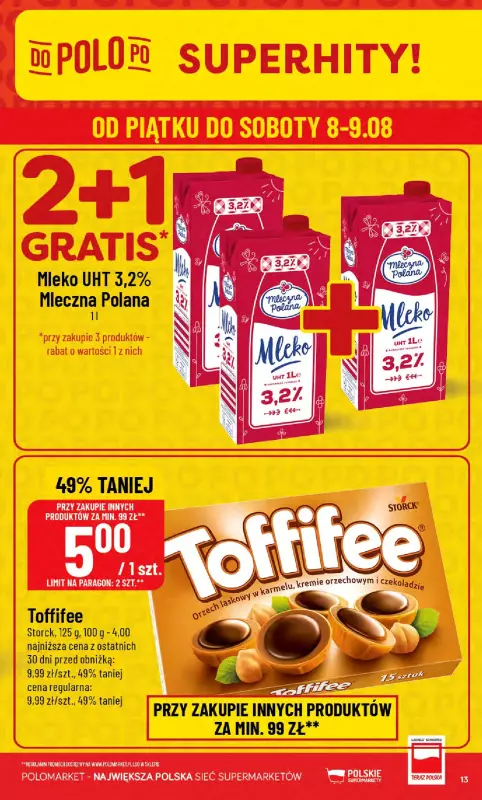 POLOmarket - gazetka promocyjna Gazetka od środy 06.08 do wtorku 12.08 - strona 13