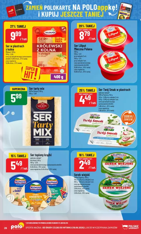 POLOmarket - gazetka promocyjna Gazetka od środy 13.08 do wtorku 19.08 - strona 28
