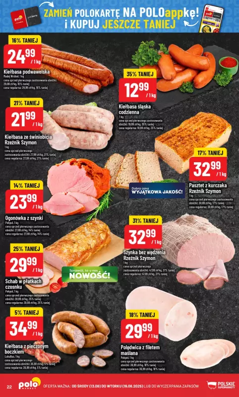 POLOmarket - gazetka promocyjna Gazetka od środy 13.08 do wtorku 19.08 - strona 22