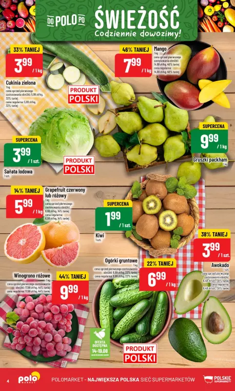 POLOmarket - gazetka promocyjna Gazetka od środy 13.08 do wtorku 19.08 - strona 4