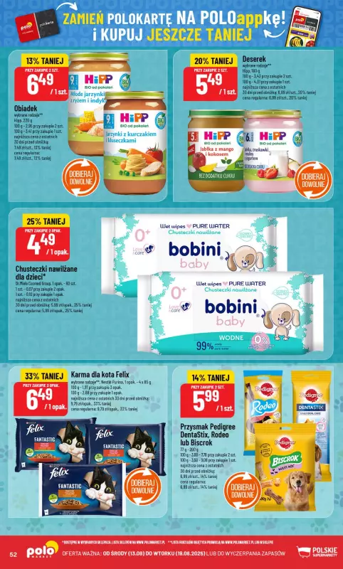 POLOmarket - gazetka promocyjna Gazetka od środy 13.08 do wtorku 19.08 - strona 52